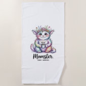 Momster. (Mom + Monster) Strandtuch (Vorderseite)