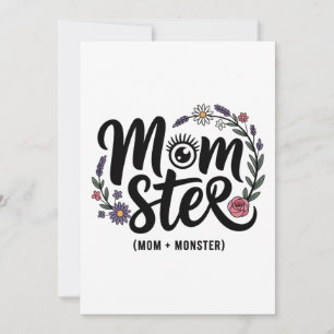 Momster. (Mutter + Monster) Feiertagskarte