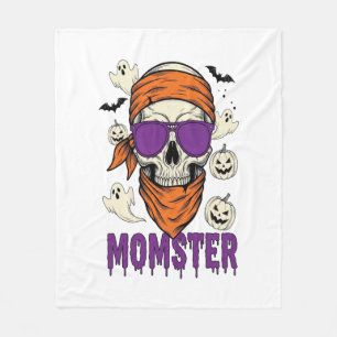 Momster-Schädel Lustige Halloween-Mama Fleecedecke