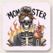 Momster: Skeletton-Mama zum Brandtrunk Sangria Getränkeuntersetzer (Vorderseite)