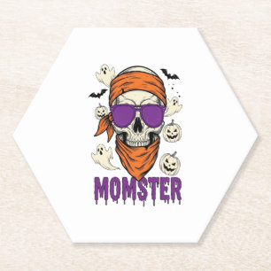 Momster skull Funny Halloween Mama Untersetzer