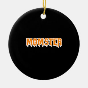 Momster T-Shirt Lustiges Halloween-Kostüm für Mütt Keramik Ornament