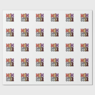 Momster Vintage-Mama-Leoparden-Karotypografie-Desi Geschenkpapier