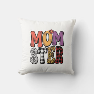 Momster Vintage-Mama-Leoparden-Karotypografie-Desi Kissen