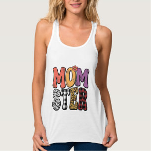 Momster Vintage-Mama-Leoparden-Karotypografie-Desi Tank Top