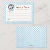 MOMY Advice Card Babydusche | Blau Hinweiskarte (Vorne/Hinten)