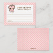 MOMY Advice Card Babydusche | Rosa Hinweiskarte (Vorne/Hinten)