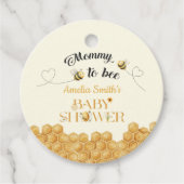 Momy To Bee Baby Shower  Geschenkanhänger (Vorderseite)