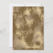 Mon Amour | Gold Grunge Foil Baby Birth 3 Foto Ankündigung (Rückseite)