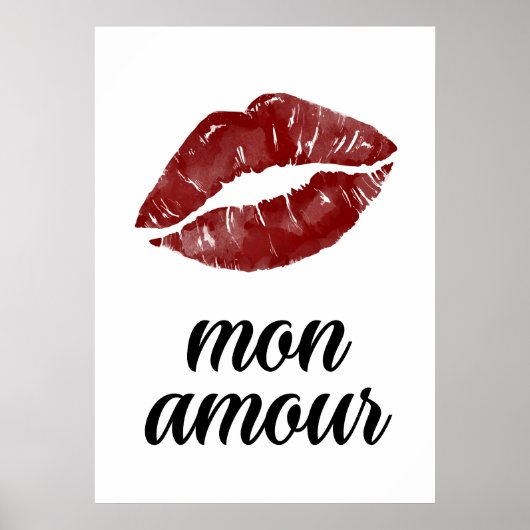 Mon amour lips poster (Vorne)