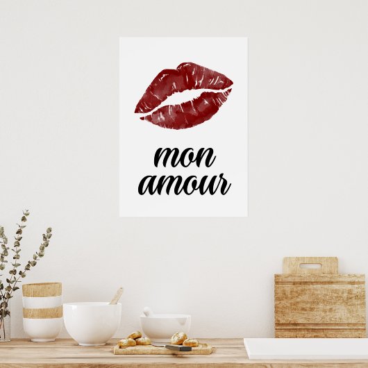 Mon amour lips poster (Küche)