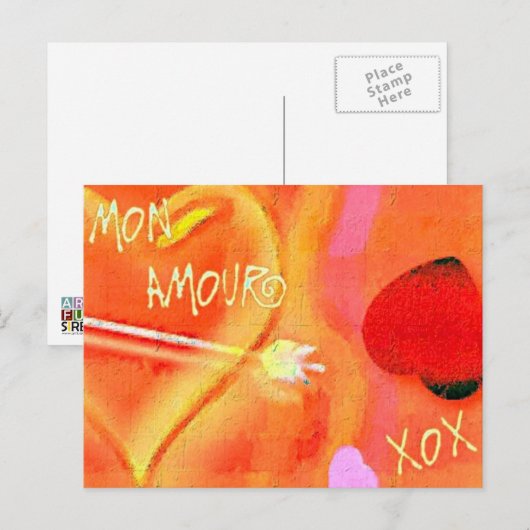 Mon Amour Postkarte (Vorne/Hinten)