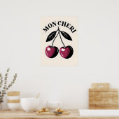 Mon Cheri Cherry Pop Art Poster (Küche)