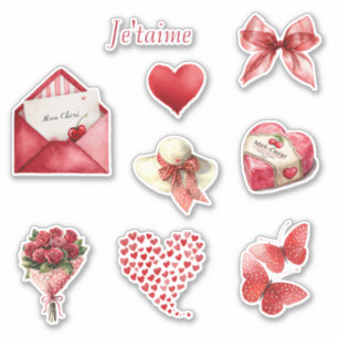 Mon Cheri (mein Schatz) Je'taime (ich liebe dich) Aufkleber