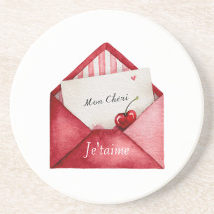 Mon Cheri (mein Schatz) Je'taime (ich liebe dich) Getränkeuntersetzer
