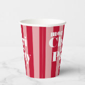 Mon Cherie Let's Party Cherry Red Bold Stripe Pappbecher (Rechts)