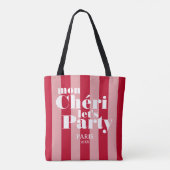 Mon Cherie Let's Party Cherry Red Bold Stripe Tasche (Rückseite)