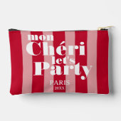 Mon Cherie Let's Party Cherry Red Bold Stripe Zubehörtasche (Rückseite)