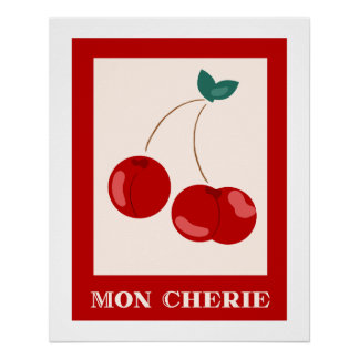 Mon Cherie Minimalistisch Chic Wall Art Poster