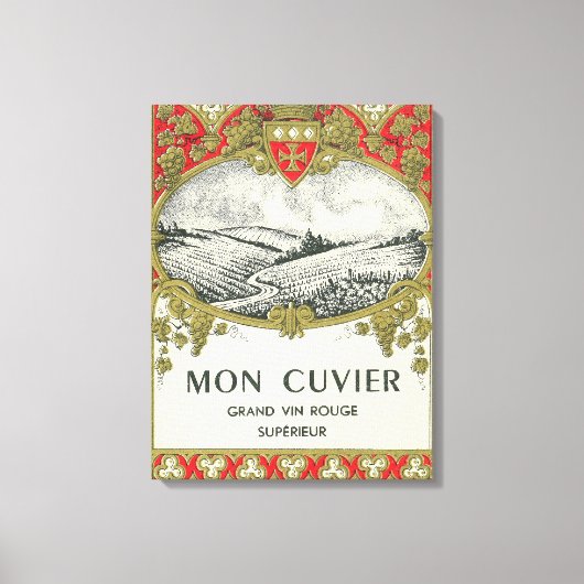Mon Cuvier WeinetikettEuropa Leinwanddruck (Vorderseite)