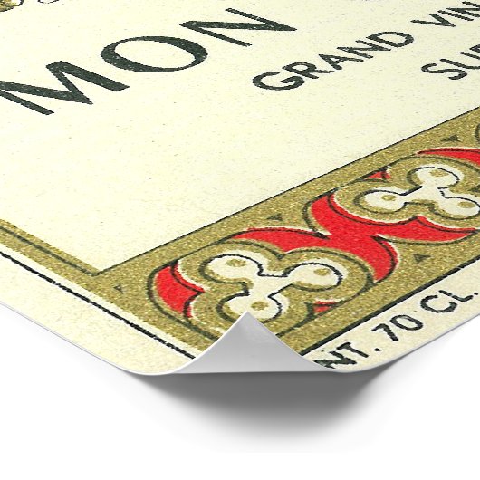 Mon Cuvier WeinetikettEuropa Poster (Ecke)