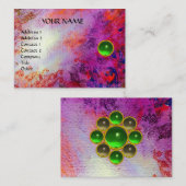MON EMERALD AGATA, hellviolett grüne Aubergine Visitenkarte (Vorne/Hinten)