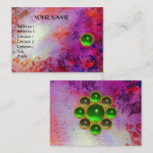 MON EMERALD AGATA, hellviolett grünes Platin Visitenkarte (Vorne/Hinten)