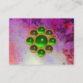 MON EMERALD AGATA, hellviolett grünes Platin Visitenkarte (Rückseite)