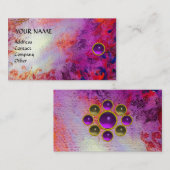 MON EMERALD AGATA , violette Metallperle Visitenkarte (Vorne/Hinten)