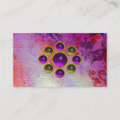 MON EMERALD AGATA , violette Metallperle Visitenkarte (Rückseite)