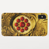 MON GEM Gold Red Ruby Gemstones Case-Mate iPhone Hülle (Rückseite (Horizontal))