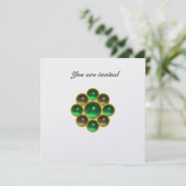 MON Jade agata Weißeis Einladung (Stehend Vorderseite)