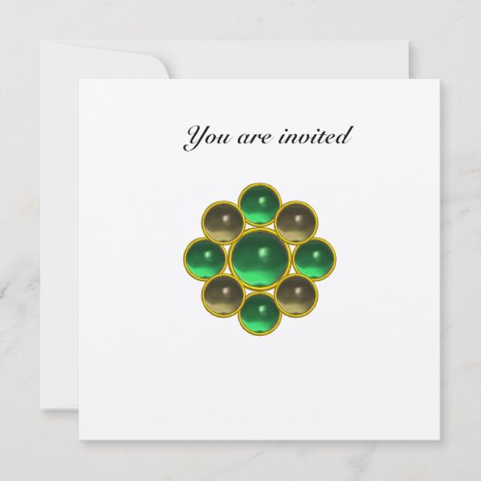 MON-Jade-Age aus weißem Gold Einladung (Vorderseite)