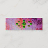 MON MONOGRAM hell fuchsisch lila grün Mini Visitenkarte (Rückseite)