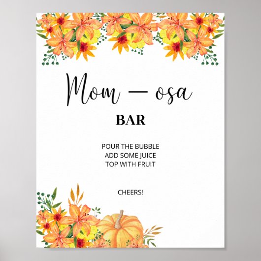 Mon-osa-Bar im Blauttherbst Poster (Vorne)