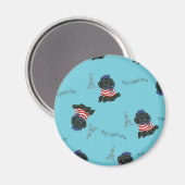 Mon Petit Chou Chou Black Poodle Puppy Magnet (Vorderseite/Rückseite)