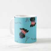 Mon Petit Chou Chou Black Poodle Welpe Kaffeetasse (Vorderseite Links)