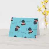 Mon Petit Chou Chou Black Poodle Welpe Karte (Gelbe Blume)