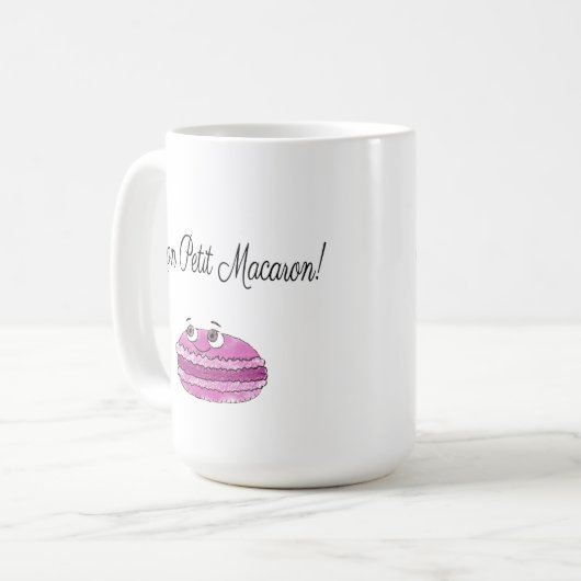 Mon Petit Macaron Custom Kaffeetasse (Vorderseite Links)