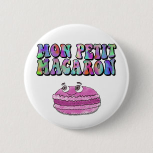 Mon Petit Macaron Retro Gefärbte Krawatte Groovy T Button