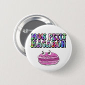 Mon Petit Macaron Retro Gefärbte Krawatte Groovy T Button (Vorne & Hinten)