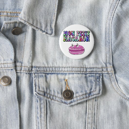Mon Petit Macaron Retro Gefärbte Krawatte Groovy T Button (Beispiel)