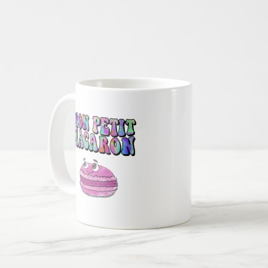 Mon Petit Macaron Retro Gefärbte Krawatte Groovy T Kaffeetasse (Vorderseite Links)