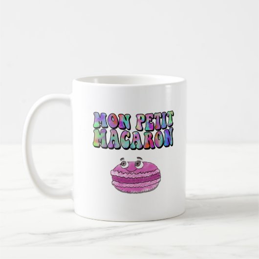 Mon Petit Macaron Retro Gefärbte Krawatte Groovy T Kaffeetasse (Links)