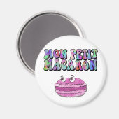 Mon Petit Macaron Retro Gefärbte Krawatte Groovy T Magnet (Vorderseite/Rückseite)