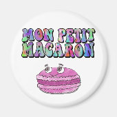 Mon Petit Macaron Retro Gefärbte Krawatte Groovy T Magnet (Vorne)