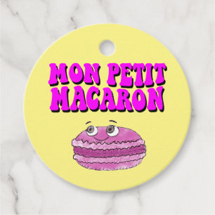 Mon Petit Macaron Retro Groovy Text Geschenkanhänger