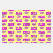 Mon Petit Macaron Retro Groovy Text Geschenkpapier Set (Vorderseite 3)