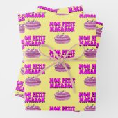 Mon Petit Macaron Retro Groovy Text Geschenkpapier Set (Beispiel)