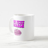 Mon Petit Macaron Retro Groovy Text Kaffeetasse (Vorderseite Links)